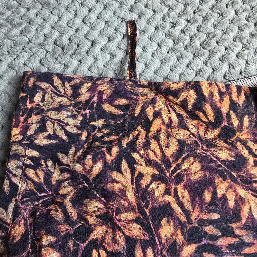 Peruvian Connection Boho Viscose Trousers Fall Leaf Print Size 14 As Is - Picture 3 of 8